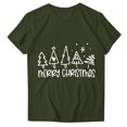 thumbnail image 3 of Navidad Mujeres Tops, Cuello Redondo Manga Corta Impresa Camiseta, Vintage Holiday Humor Tee Top, 3 of 7