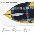 thumbnail image 5 of Velvet Rimmed Pillowcase Is Not Easy To Open Line Deformation Invisible Zipper Opening And Closing Only Pillowcase Does Not Contain Pillow Core Argyle Plaid Cornflowerblue_4 18"X18", 5 of 8