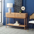 thumbnail image 2 of SAFAVIEH Baisley Amish Natural Wood Console Table with Drawer (42 in. W x 14 in. D x 31 in. H), 2 of 15