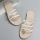 thumbnail image 4 of Amzcrzy Zapatos de mujer,Zapatos de mujer,Zapatillas de mujer, Sandalias de verano con puntera abierta y decoración de perlas para mujer Sandalias Mujer Zapatillas De Casa, 4 of 7