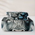 thumbnail image 5 of jejeloiu Blue Rose Highland Cow Twin Quilt Set Kids,Floral Farm Print Twin Coverlet Set,2pcs, 5 of 7