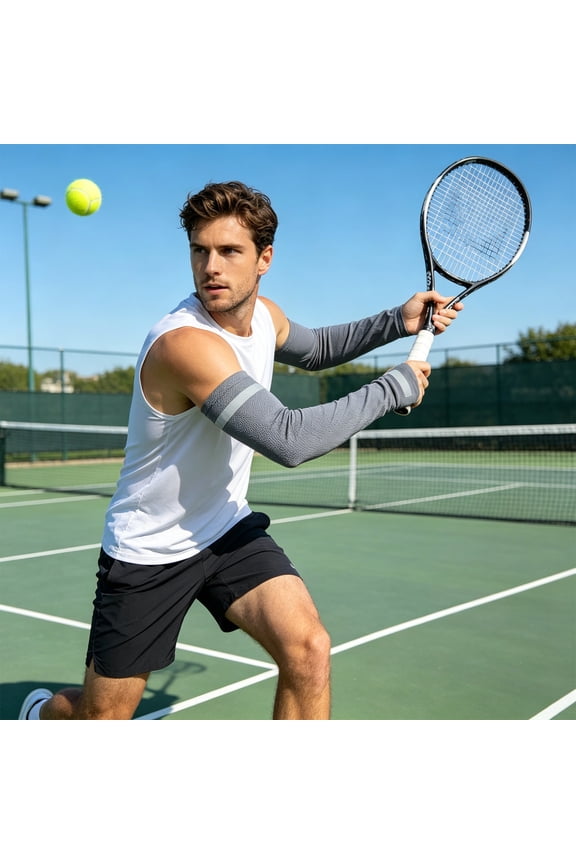 Arm Sleeve for Sun Protection - Cool Breathable Outdoor Sports Sleeves for Cycling Golf Running Driving, Gray, Ccwuwei