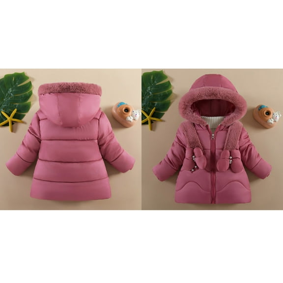 Kids Winter Coat,Baby Boys Puffer Coat Baby Mid-length Hoodie with Zipper Windproof Jacket Outwear For Kids Baby Winter Warm Outerwear Baby Boy Clothes