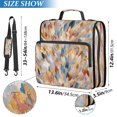 thumbnail image 3 of Water-Resistant 3-Ring Binder Organizer with Multiple Pockets Zipper Binder Bag for Office Earthy Colors Watercolor-textured, 3 of 8