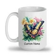 thumbnail image 2 of Custom Cute Butterfly Coffee Mug – Personalized Name Gift for Butterfly Lovers, Parents, Siblings, Kids, Girlfriend, Boyfriend – Unique Mug for Nature Lovers – 11oz, 2 of 6
