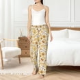 thumbnail image 6 of Lsque Honey Honeycomb Print Women's Pajama Pants, Lounge Pant - Comfortable Home Wear,Elastic Waistband, Stylish Design-Large, 6 of 9