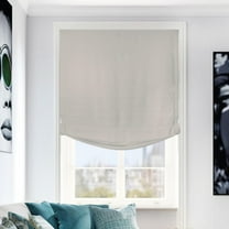 Chicology Cordless Roman Shades, Light Gray (Relaxed), 35"W X 64"H