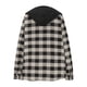 thumbnail image 4 of HongQid Womens Flannel Shirts Plaid Button Down Shirt Casual Hoodie Long Sleeve Outwear Warm Fall Hooded Blouses, 4 of 5