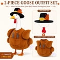 thumbnail image 2 of KuKeDi 2-Piece 23 inch Porch Goose Outfit, Thanksgiving Turkey Clothes for Goose Statue, 2 of 7