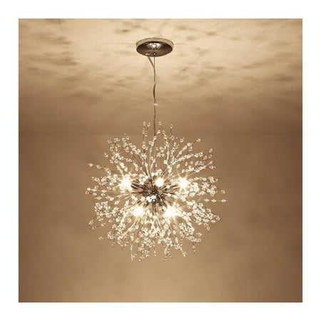 

Creative Dandelion Chandelier The Diamond Starry Design For Dining Room Kitchen Bar Restaurants Gold 8 Lights Diameter40cm
