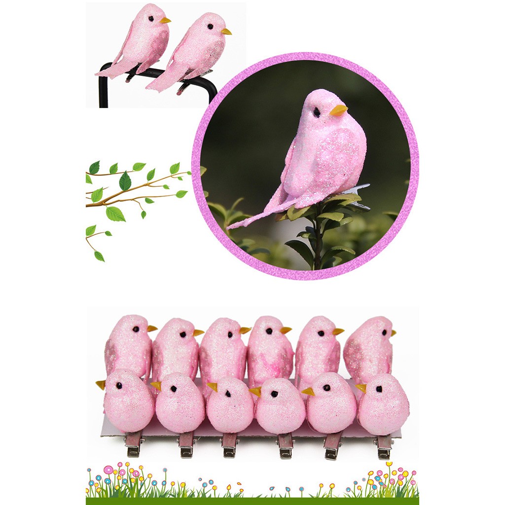 YUEHAO Christmas Ornaments Clearance Hangs 12Pcs Artificial Foam Birds Birds Home Craft Ornament Five Colors Home Decor - image 4 of 4