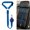 Dark Blue, variant on Dog Seat Belt Harness for Car, Restraint Adjustable with Elastic Bungee Buffer Headrest for Vehicle, 360 Degree Swivel Nylon Pet Safety Seat Belts Car Harness