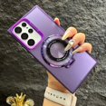 thumbnail image 3 of Luxury Magnetic Bracket Matte Case For Samsung S24 S23 S22 S21 Note 20 Ultra Plus S20FE A54 A34 A24 A14 Wireless Charging Cover, 3 of 5