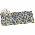 thumbnail image 2 of Hallway Runner Rug 2'x6', Lemons Flowers Kitchen Runner Rugs Non-Slip Carpet Mats, Summer Yellow Fruits Blue Floral Beige Bedside Rugs Runners Washable Floor Carpet for Bathroom Laundry Room, 2 of 8