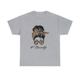 thumbnail image 2 of Nurse Life Leopard Messy Bun Hair Glasses Nurse T-Shirt, 2 of 2