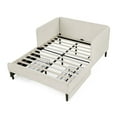 thumbnail image 5 of AENKYO Full Size Upholstered Daybed with Adjustable Backrest, Velvet Sofa Bed Frame with 2 Storage Drawers, Beige, 5 of 10