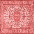 thumbnail image 1 of Ahgly Company Indoor Square Medallion Red Traditional Area Rugs, 5' Square, 1 of 4