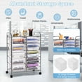 thumbnail image 5 of Costway 15 Drawer Art & Craft Rolling Storage Cart Tools Scrapbook Paper Office School Organizer Clear, 5 of 10