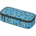 thumbnail image 3 of Lorture Shark Polyester Pencil Cases with Compartments, Blue, 1 Count, 3 of 6