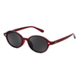 thumbnail image 1 of Gafas de Sol FEISEDY Retro Ovaladas para Mujer Años 90 Transparentes Rojas, 1 of 7