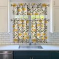 thumbnail image 3 of Kitchen Curtains 36 Inch Short - 3 Panel Set, Boho Sunflower Butterfly Floral Print, Rod Pocket Window Curtain for Rustic Farmhouse, Country Vintage Summer Decor, Easy Wash, 3 of 6
