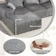 thumbnail image 3 of Homefun Modular L-Shape Floor Sofa No Assembly Chenille Fabric Sectional Sofas Indoor Seating, 3 of 7