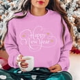 thumbnail image 2 of Bowake Chandails en Molleton de Noël pour Femmes Manches Longues Col Rond Bonne Année Chandail Décontracté Tuniques Cadeaux, 2 of 6