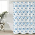 thumbnail image 2 of Blue Crab Coastal Shower Curtains for Bathroom Waterproof Fabric Bath Curtains Decor Bath Tub Curtain Summer Beach Nautical Coral Starfish Decorative Shower Curtain Sets with 12 Hooks, 72x72 Inch, 2 of 6