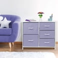 thumbnail image 3 of ZXNYH Fabric Dresser for Kids Bedroom - Chest of 5 Drawers, Tall Storage Tower, Clothing Organizer, for Closet, for Playroom, for Nursery, Steel Frame, Fabric Bins - Wood Handle (Pink), 3 of 6