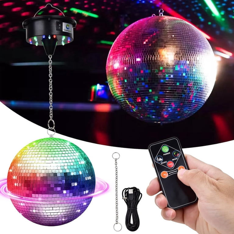 Jeux De Lumiere Dj Télécommande 6 Pouces Spin Mirror Disco Ball Jeux De Lumiere Dj Télécommande 6 Pouces Spin Mirror Disco Ball