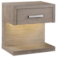 thumbnail image 2 of Kenora 1-Drawer Nightstand Bedside Table Barley Brown, 2 of 7