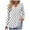 White, variant on HAiming Womens Polka Dots Tops Casual Long Sleeve V Neck Button Shirts Loose Dressy Tunic Blouses Fall Fashion Clothes