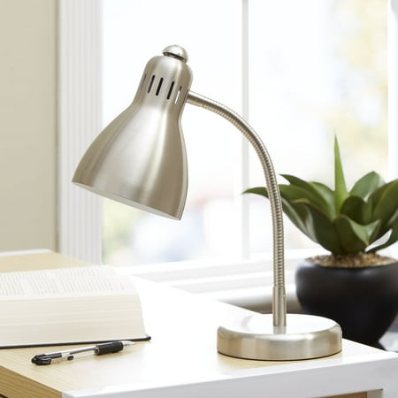 Gooseneck Exam Lamp - Mainstays Metal Gooseneck Desk Lamp, CFL Bulb Included