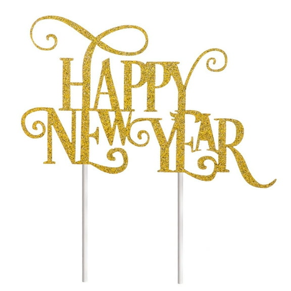 ORDDIART 10Pack Cake Toppers Paper Glitter for Other Parties Decoration in 4x2.6in Size