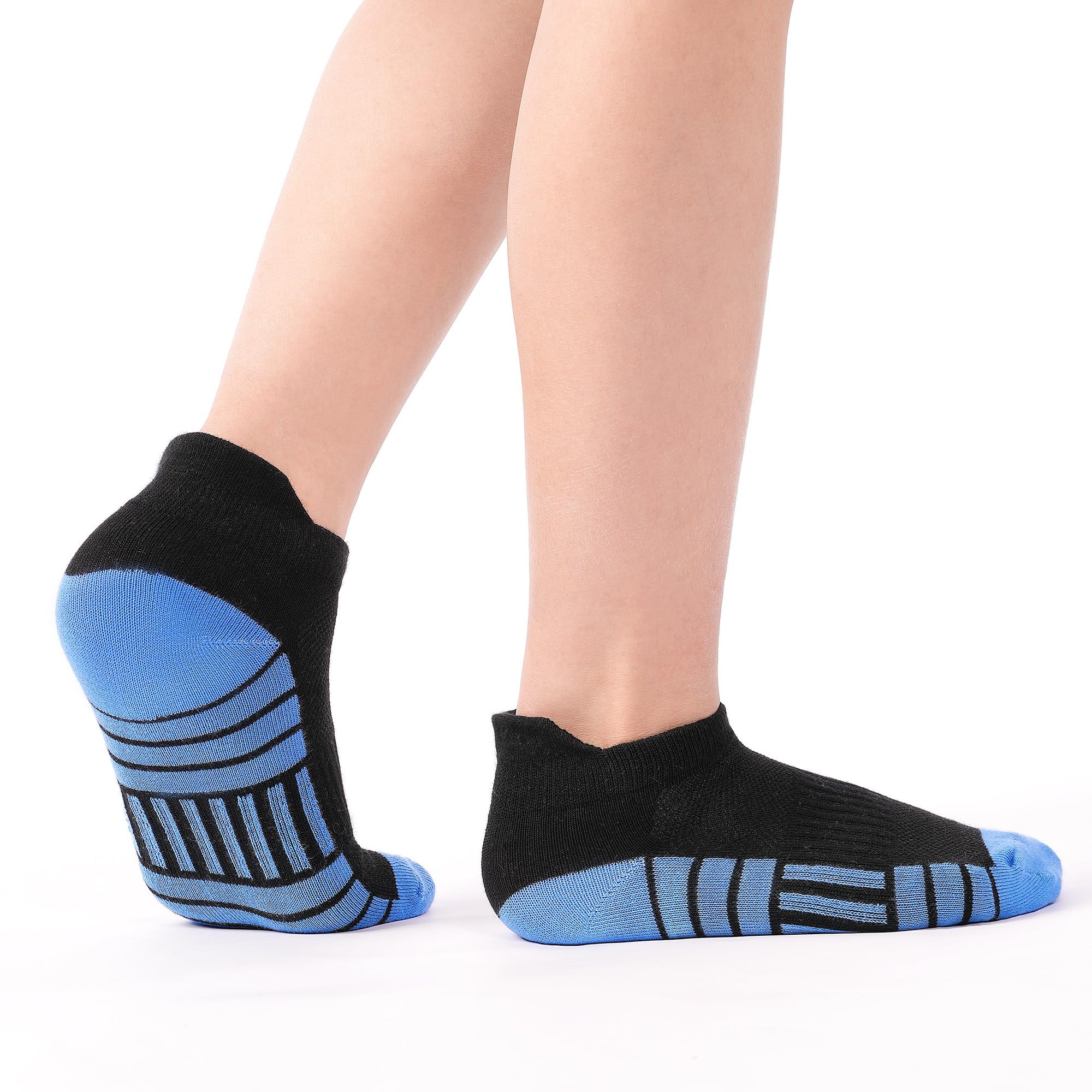 Kids Boys Socks, 12 Pairs Ankle Athletic Low Cut Half Cushion Socks for Boys Girls Toddler 1-14 Years
