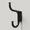Matte Black, variant on Balin Designs Aris Wall Hook, Modern Metal Coat and Towel Hanger, Antique Bronze