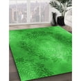 thumbnail image 2 of Ahgly Company Indoor Round Patterned Lime Green Area Rugs, 5' Round, 2 of 6