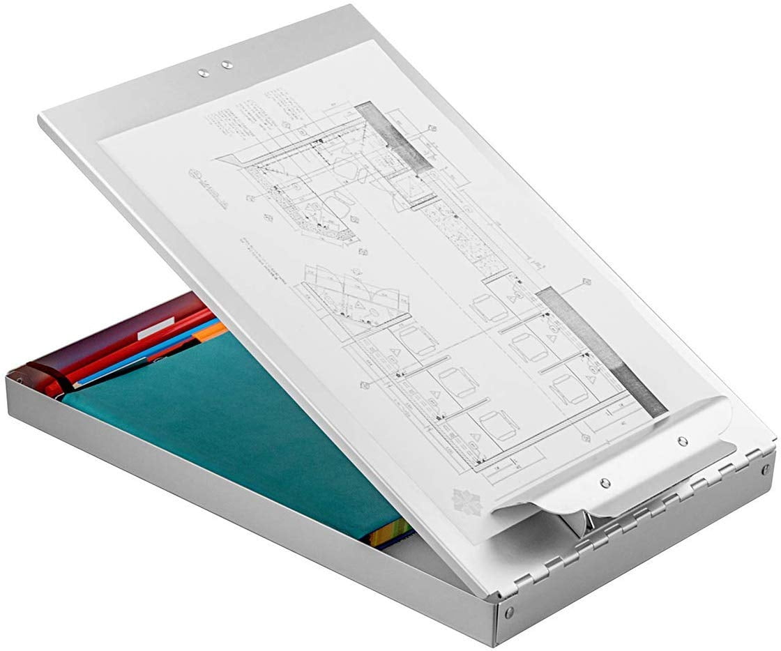 Recycled Aluminum Storage Clipboard  Box Form Holder Suitable For School Office Jobsite Or Staff 9.25 X 13.78 Inches