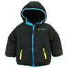 Big Chill Toddler Boys Quilted Winter Puffer Jacket with Sherpa Hood Coat
