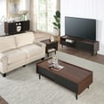 thumbnail image 7 of Manhattan Comfort Duane TV Stand from Engineered Wood in Dark Brown & Black, 7 of 7