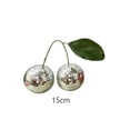 thumbnail image 3 of Bola de discoteca Kawaii Injueey Cereza Doble espejo Cristal Decoración del hogar Plata 15cm, 3 of 6