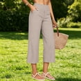 thumbnail image 4 of Only Moment Joggers Pants for Women Ankle Pants Athletic Sweatpants Dress Business Slacks with 4 Pockets Khaki,M, 4 of 9