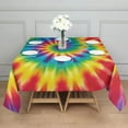 thumbnail image 3 of Rainbow Tie Dye Spiral Pattern Square Tablecloth,Waterproof Square Table Cover,Wipeable Spillproof Washable Table Cover for Home Kitchen Party Decor 42"X42"(107x107cm), 3 of 6