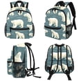 thumbnail image 4 of Polar Bear Adjustable Shoulder Strap Beach Backpack with Large Capacity, Printed Design, Lightweight, 4 of 6