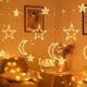 thumbnail image 2 of Estrella Luna cadena luces LED decorativas luces de cadena para dormitorio 3,5 m/11.5ft enchufe en modelo blanco cálido estrella Luna, 2 of 4