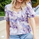 thumbnail image 4 of Mujeres verano casual moda sexy cuello en V camisa T manga corta letras imprimir camisetas tops blusa Pompotops  hkajfhjk466175, 4 of 6