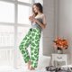 thumbnail image 5 of Balery Green Leaves Pantalones de pijama para mujer, pijamas ultraligeros, pantalones de estar por casa-Medium, 5 of 6