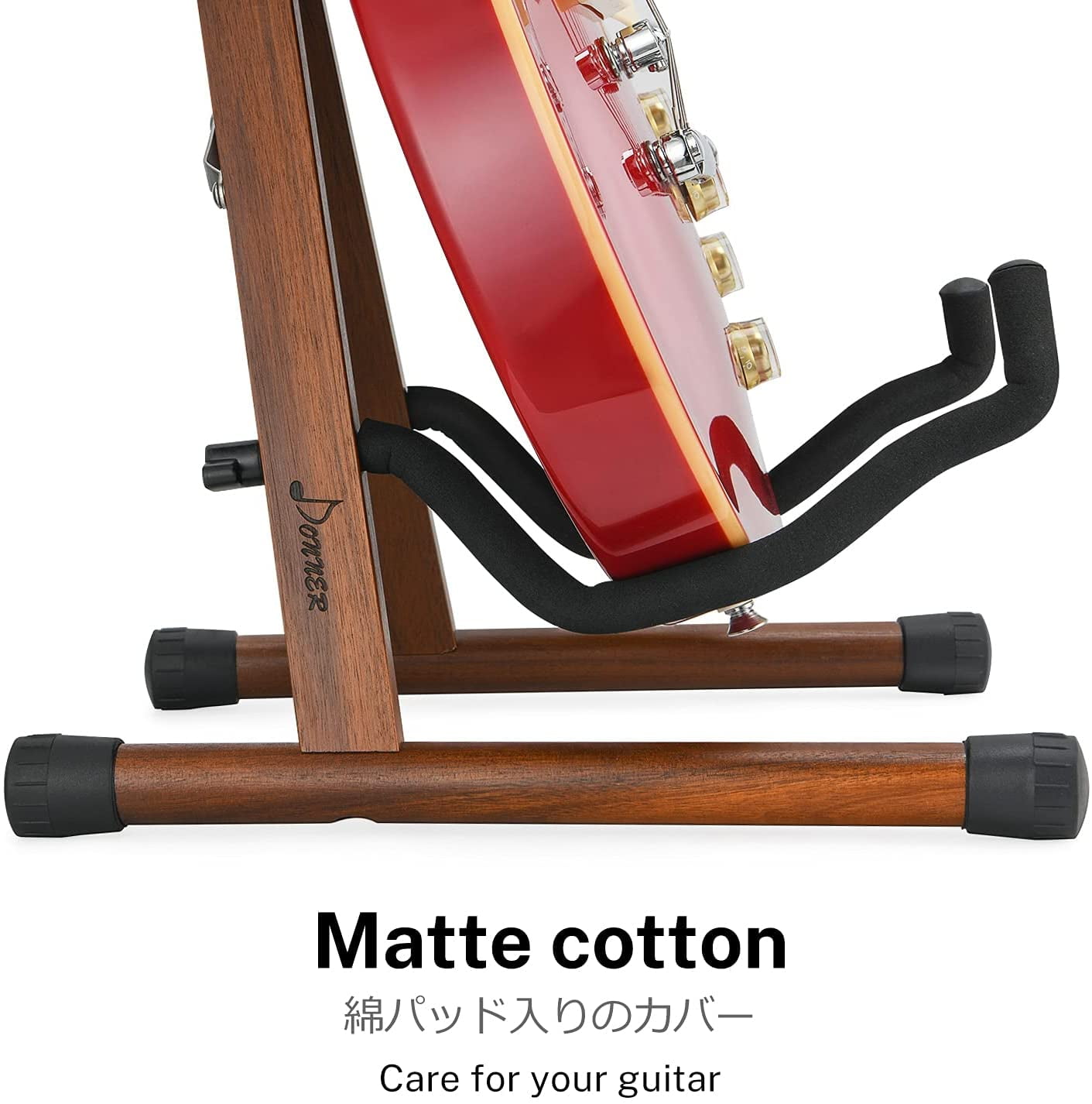 Donner Wood Guitar Stand, Acoustic Electric Guitar Floor Stand, A Frame Folding Guitar Holder Adjustable for Bass, Cello, Mandolin, Banjo, Ukulele, Violin