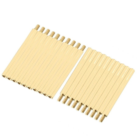 

20pcs M3 50+6mm Female Thread Brass Hex Standoff Spacer Screws PCB Pillar