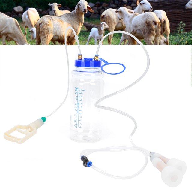 Ordeñadora de Cabra Ordeñadora de Mano de Cabra para el Hogar Ordeñadora Manual Portátil con Bomba de Presión de Vacío DoubleHead ANGGREK Otros